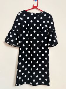 Chic Polka Dot Black Dress