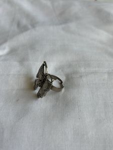 Silver Butterfly Statement Ring