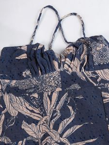 Floral Print Maxi Dress with High Slit