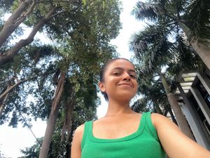 Green Cropped Tank Top