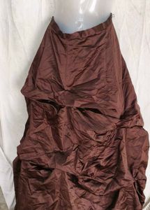 Brown Textured Skirt