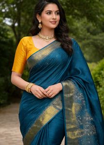 blue saree