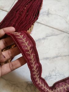 Maron Lace For Dress Saree / Dupatta