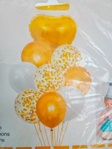 9Pcs Party Balloons Golden Latex Balloon