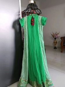 Elegant Green Kurta with Mirror Work
