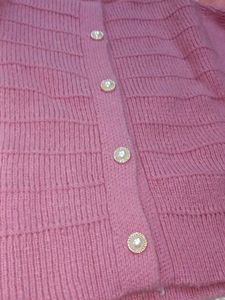Pink Knit Cardigan +🎁 FREE GIFT JEANS OR TOP🧚‍♀️