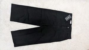BLACK WIDE LEG JEANS