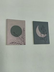 2 Canvas Boho Art Wall Decor