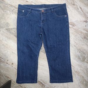 Denim Capri For Women | Waist 36 | Length 29 | Low