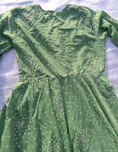 Green Printed Maxi kurta