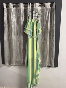 Striped Ruffle Maxi Dress