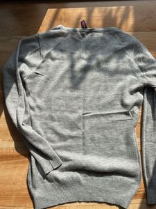 Gray Knit Pullover Sweater