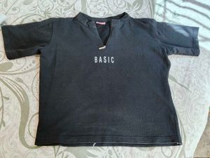 Basic Black V-Neck T-Shirt