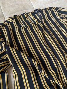 Striped Tie-Front Blouse top
