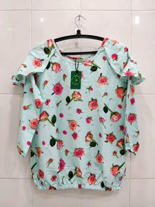 Floral Cold Shoulder Top