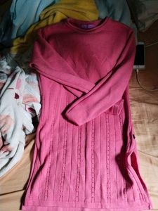 Pink Long Sleeve Knit Top