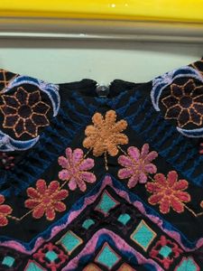 Boho Embroidered Crop Top
