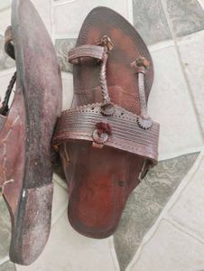 Genuine Leather Handmade Kolhapuri Chappals UK8