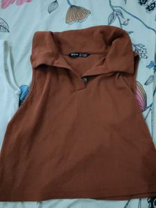 2 Stylish Tops - White &amp; Brown