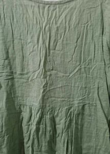 Green Embroidered Ethnic Kurta