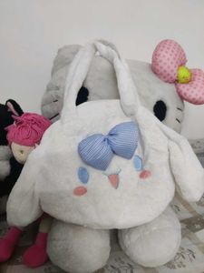 White Plush Cinnamoroll Tote Bag