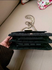 ZARA Black Polka Dot bag