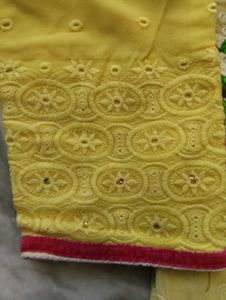 Yellow Floral Kurta Set with Dupatta