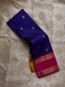 Stunning Royal Blue &amp; Pink Saree 700