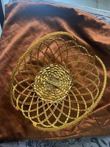 Two Diwali Gift - Basket Decorative Gold Wire