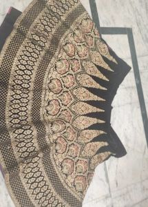 Elegant Black Velvet Lehenga Choli Set