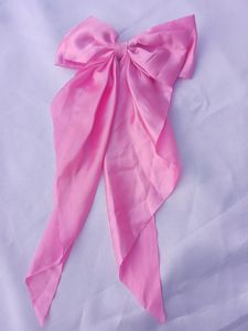Satin Long Tail Hair Bow  Clip