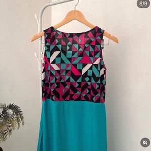 Geometric Print Maxi Dress