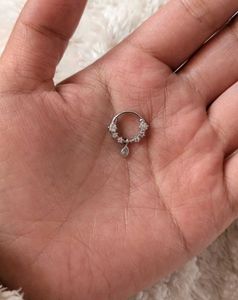 Sparkling Teardrop Septum Ring