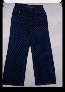 Chic Patterned Wide-Leg Jeans