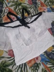 Chic Off-Shoulder White Ruffle Top