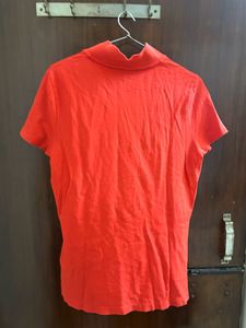 Orange Collared Polo T-Shirt