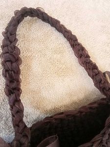 Stylish Brown Woven Handbag