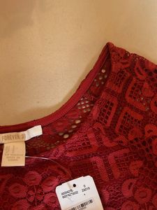 Hot Red Net Crop Top