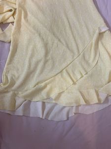 Cute Yellow Wrap Dress