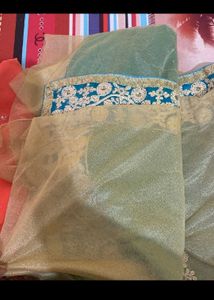 Used Saree Good Condition No Blouse Some Stain