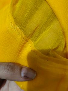 Vibrant Yellow Saree and blouse