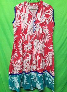 Women's Floral Red Kurti Kurta Dress Year End Sale