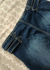 Vintage Blue Wide-Leg Denim Jeans