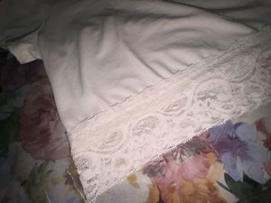 White Lace Scoop Neck Crop Top