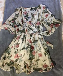 Floral Print Wrap jumpsuit