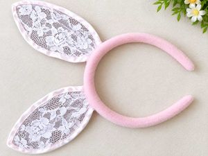 Cute Pink Bunny Ear Headband