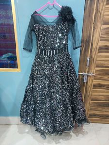 Heavy Cinderella Gown With Beautiful Siquence Work