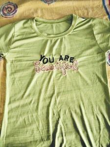 Light Green "You Are Beautiful" Graphic Tee