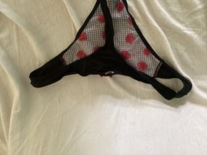 Cute Rose Gingham Thong Panty