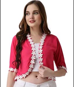 Stylish Pink &amp; Black shrug Set